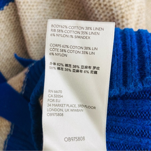 Free People Cassidy Off The shoulder Pullover in Cobalt Combo, Sz S - Picture 9 of 15